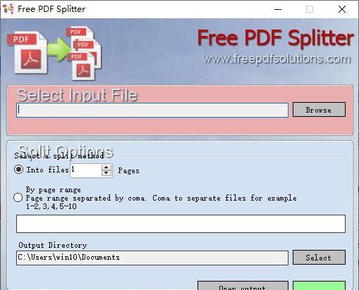 Free PDF Splitter(PDF分割软件)