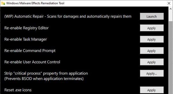 Windows Malware Effects Remediation Tool(电脑修复工具)