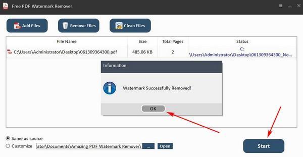 Free PDF Watermark Remover(PDF水印去除工具)