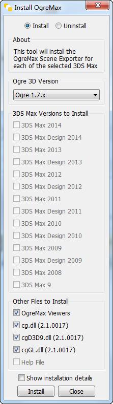OgreMax Scene Exporter 2.6.3-3DSMax 免费版 OgreMax Scene Exporter