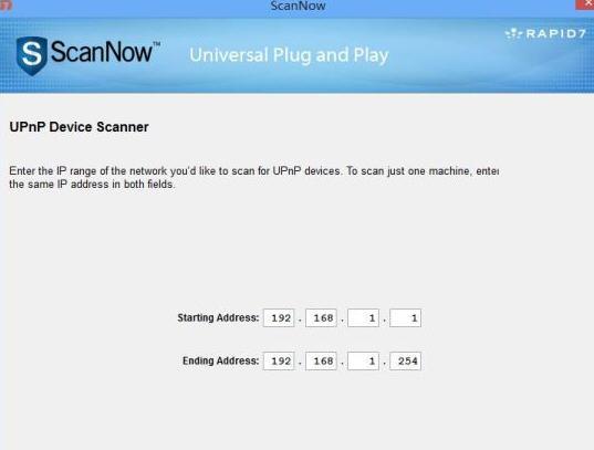 漏洞检测 ScanNow for UPnP 1.0.0.0 免费版 漏洞检测 ScanNow for UPnP