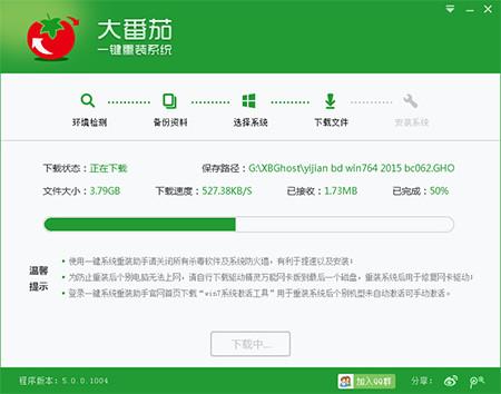 大番茄一键重装系统截图