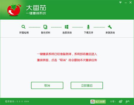 大番茄一键重装系统截图