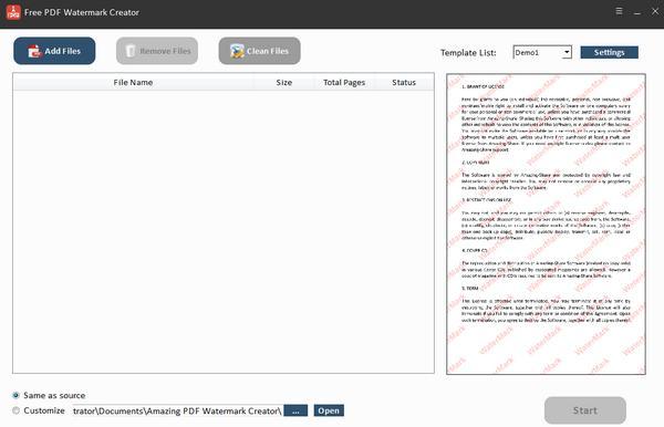 Free PDF Watermark Creator(PDF加水印工具)