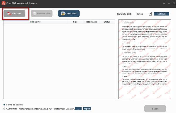 Free PDF Watermark Creator(PDF加水印工具)