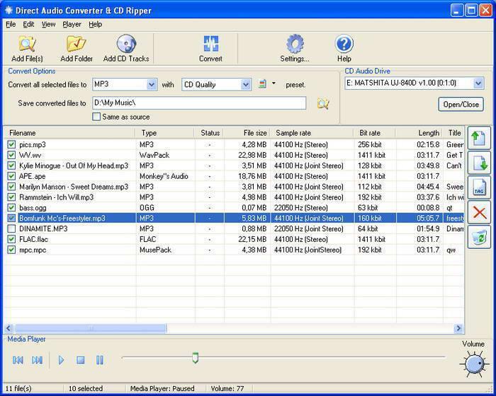 Direct Audio Converter & CD截图