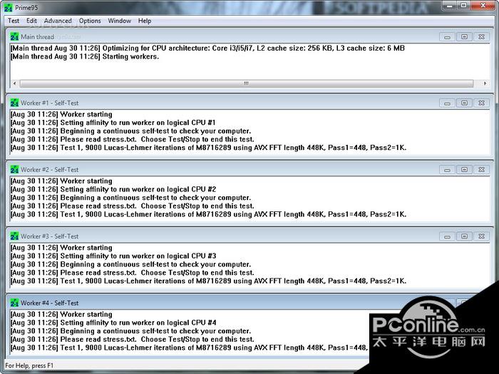 Prime95(64bit) 28.5 Build 1截图