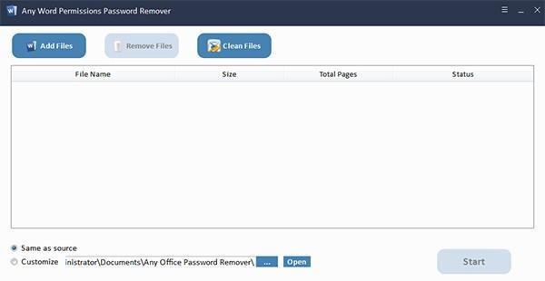 Any Word Permissions Password Remover(word密码移除工具)
