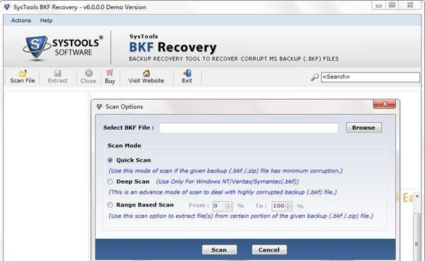 SysTools BKF Repair(BKF修复工具)截图
