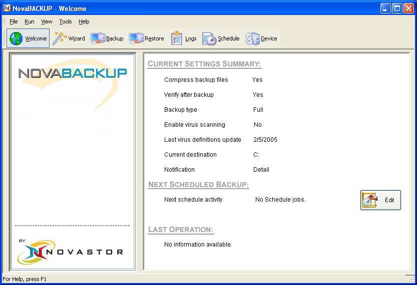 NovaBACKUP Server Edition 17.0 Build截图