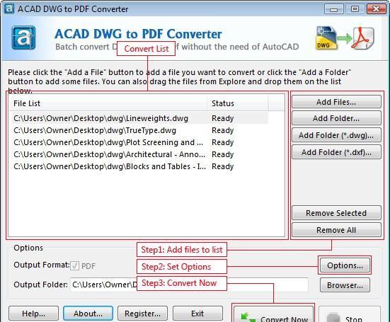 AutoCAD DWG to PDF Converter(文件转换器)截图
