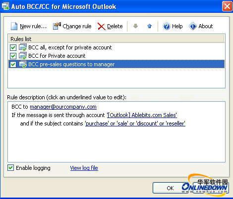 Auto BCC/CC for Outlook 4.2.4.651截图
