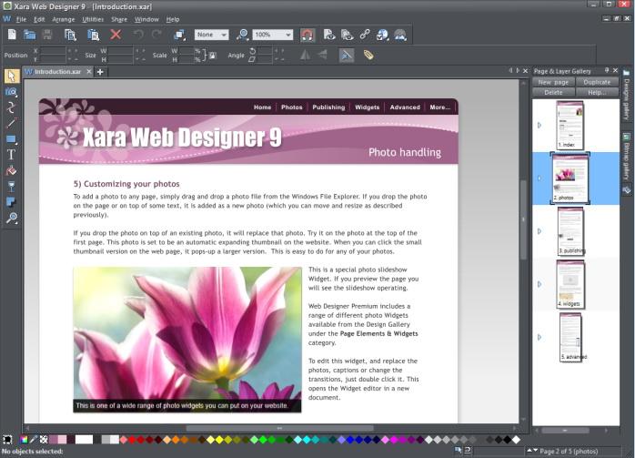 Xara Web Designer截图