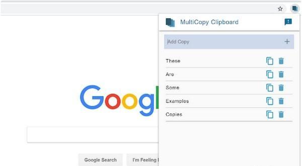 Multicopy Clipboard Chrome插件截图