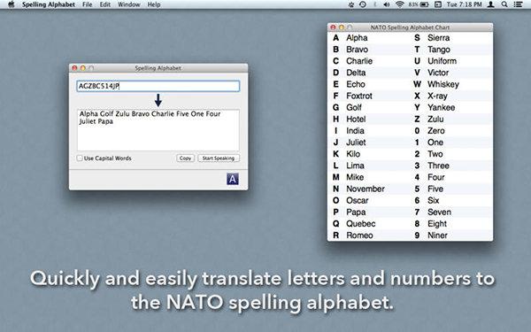 Spelling Alphabet Mac版 2.0 Spelling Alphabet Mac版