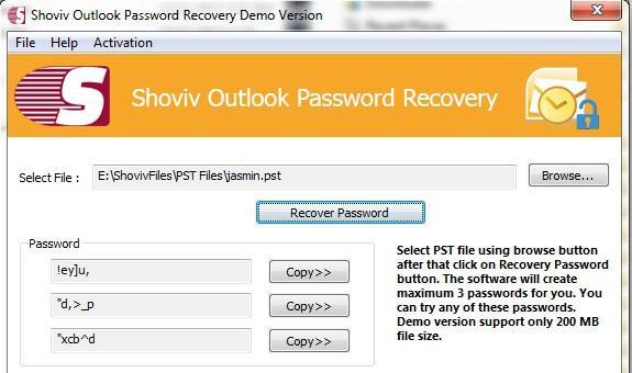 Shoviv Outlook Password Recovery(Outlook文件密码恢复)