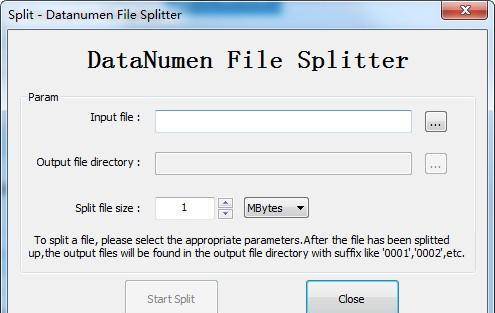 DataNumen File Splitter(文件分割合并软件)截图