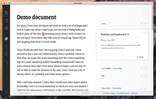 Grammarly Mac版截图