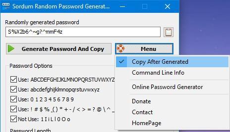 Sordum Random Password Generator(强密码随机生成器)截图