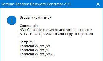 Sordum Random Password Generator(强密码随机生成器)截图