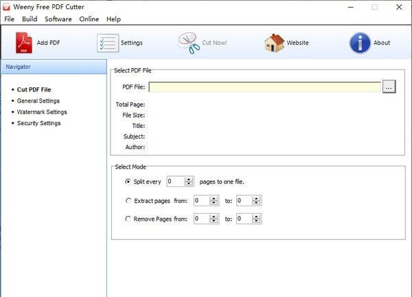 Weeny Free PDF Cutter(pdf分割软件)