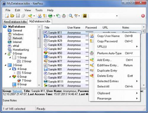 KeePass Password Classic Edition 1.29截图