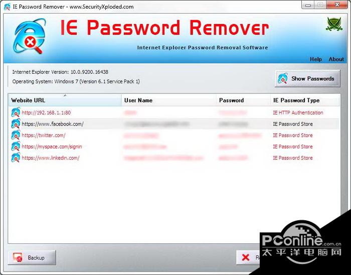 IE Password截图