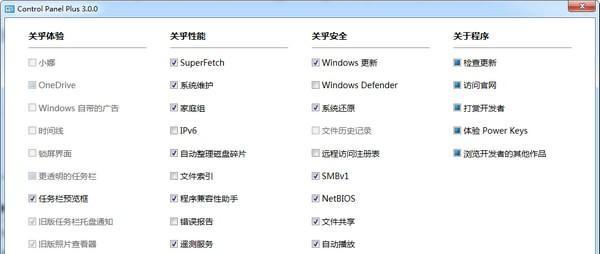Control Panel Plus(系统设置优化软件)截图