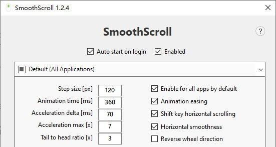 SmoothScroll(鼠标增强工具)截图