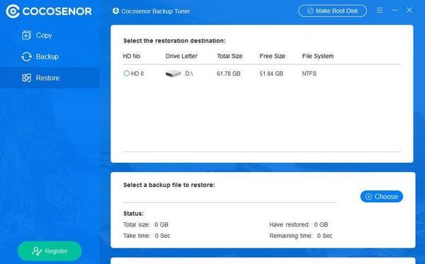 Cocosenor Backup Tuner(系统备份还原工具)