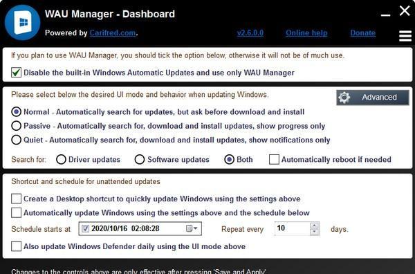 WAU Manager(更新管理工具)截图
