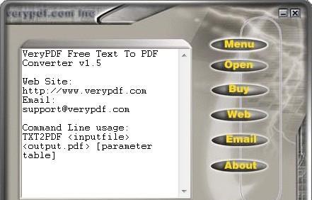 VeryPDF Text to PDF Converter(文本到PDF转换器)