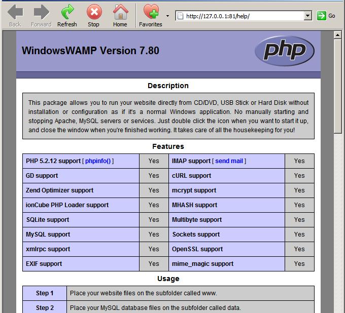 WindowsWAMP截图
