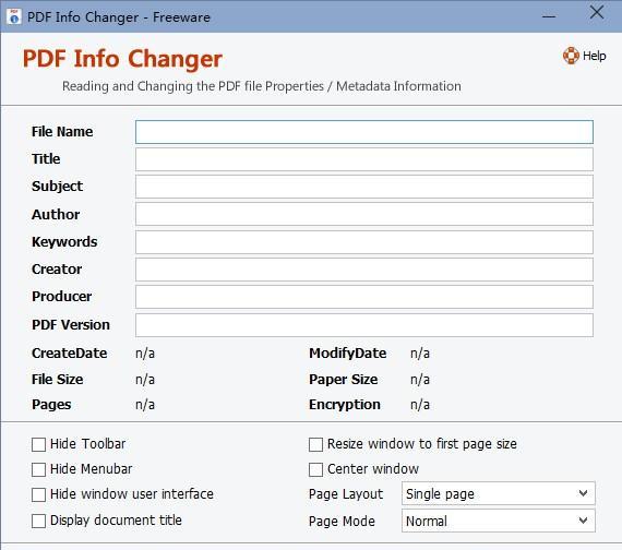 Adept PDF Info Changer(PDF信息修改工具) 4.00 官方版 Adept PDF Info Changer(PDF信息修改工具)