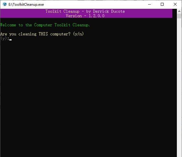Toolkit Cleanup脚本
