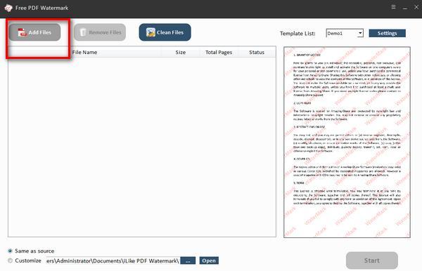 Free PDF Watermark(PDF水印工具)