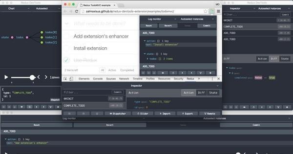 Redux-DevTools(谷歌浏览器调试插件)截图