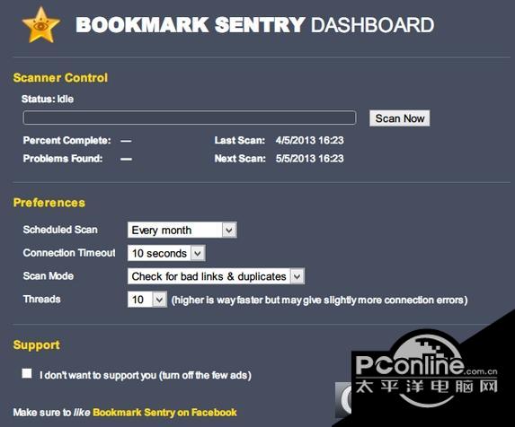 chrome书签管理Bookmark Sentry截图