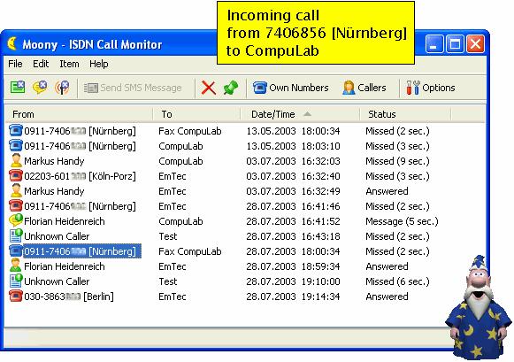 Moony ISDN Call