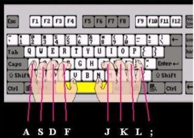 键盘指法,小编教你盲打及快速打字指法练习的步骤