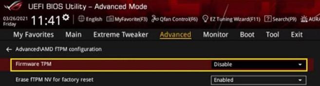 怎么开启华硕tpm模块 演示华硕tpm模块怎么开启