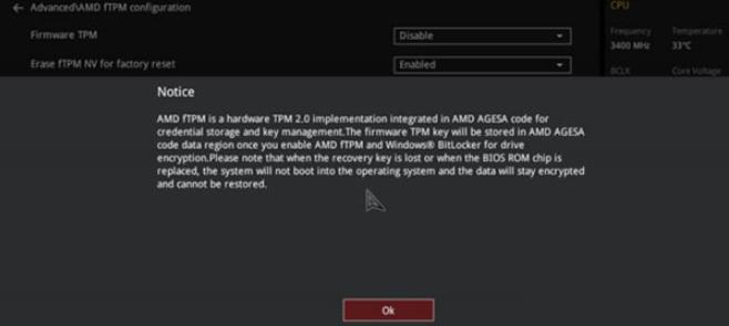 怎么开启华硕tpm模块 演示华硕tpm模块怎么开启