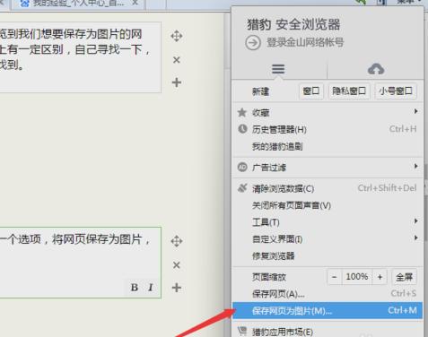 保存网页为图片,小编教你如何将整个网页保存为图片