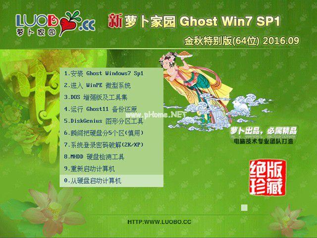 萝卜家园windows7 64位安装版特别版下载