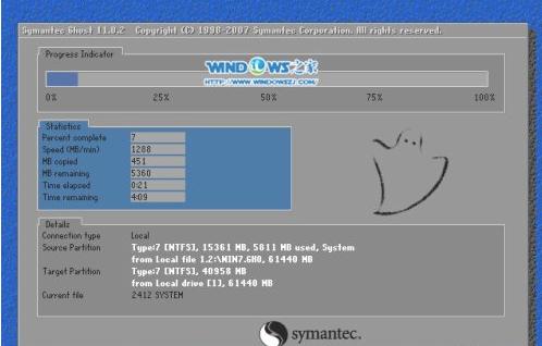 虚拟光驱安装雨林木风windows 7旗舰版32安装教程
