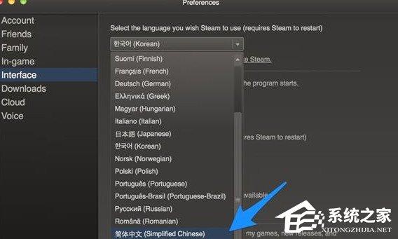 Steam游戏平台怎么设置中文?Steam游戏平台设置中文的方法