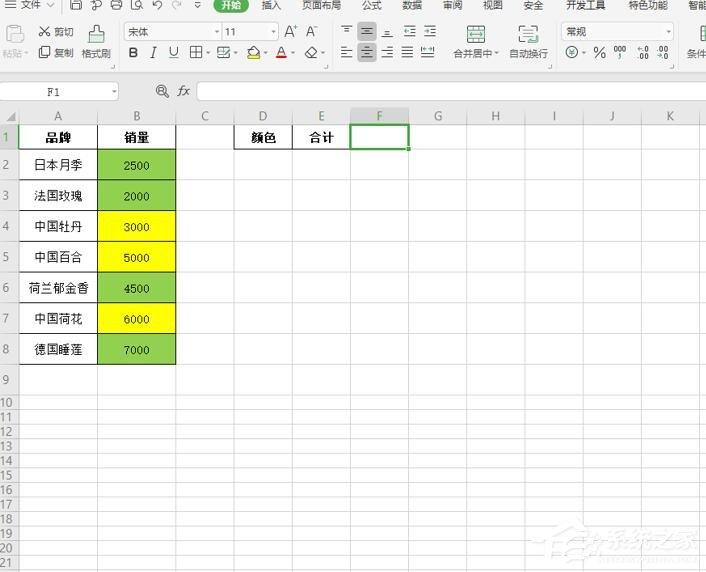 wps怎么对不同颜色的表格内容求和？wps表格按颜色求和的方法