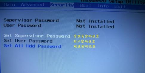 进入BIOS设置里功能中英文对照表介绍