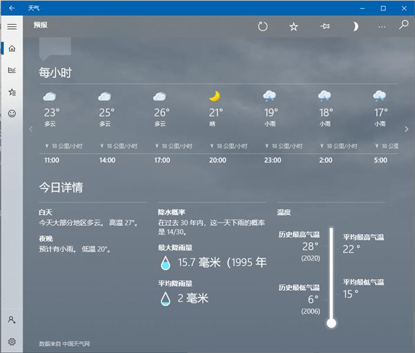 Win10专业版桌面怎样显示时间日期与天气?