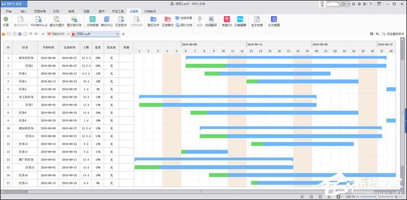 Edraw Project如何将甘特图导出为PDF?